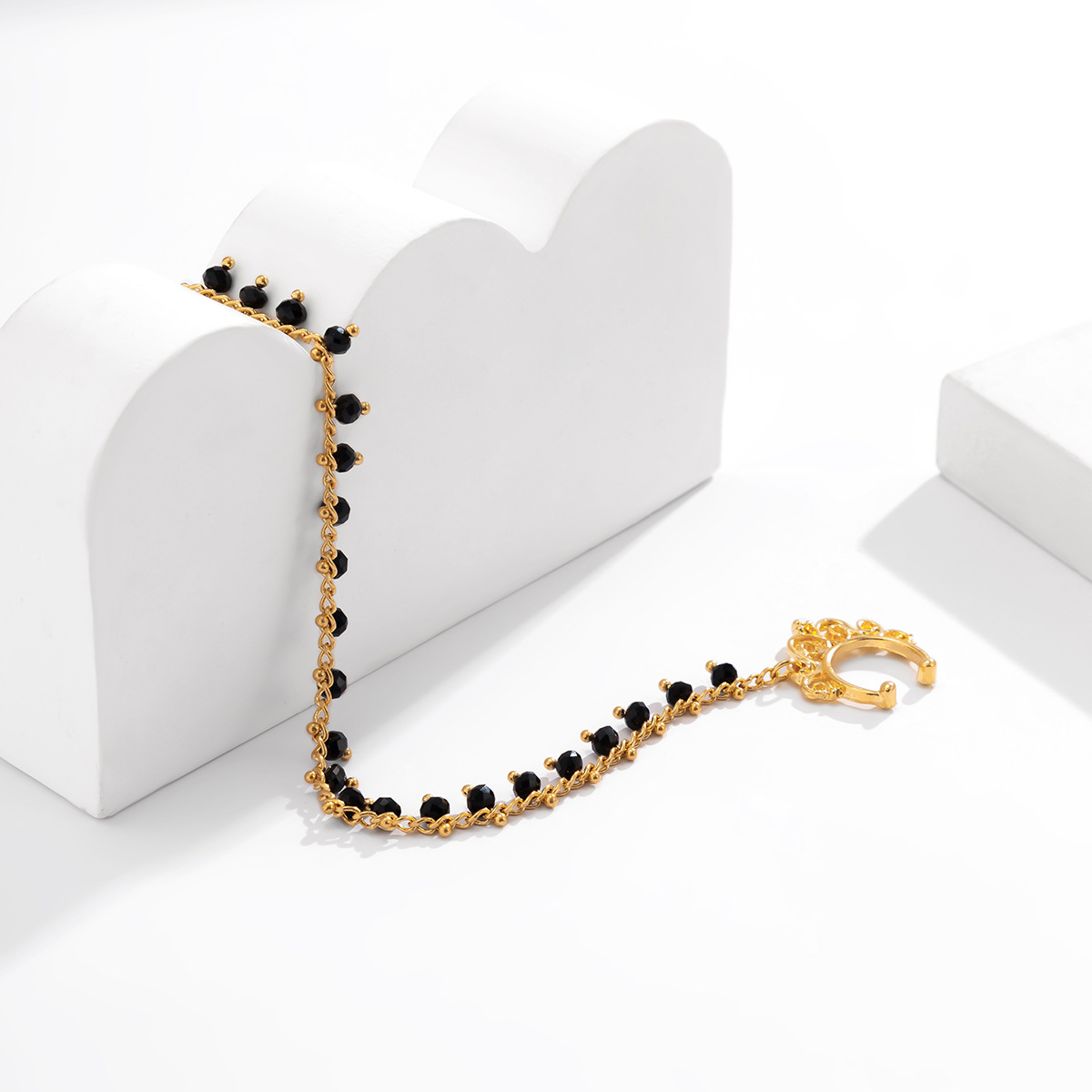 Simple Style Geometric Alloy Plating Artificial Crystal Nose studs 1 Piece