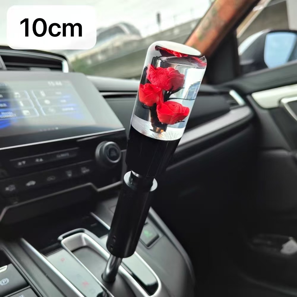 10/15/20CM Acrylic Crystal Rose Car Gear Shift Knob