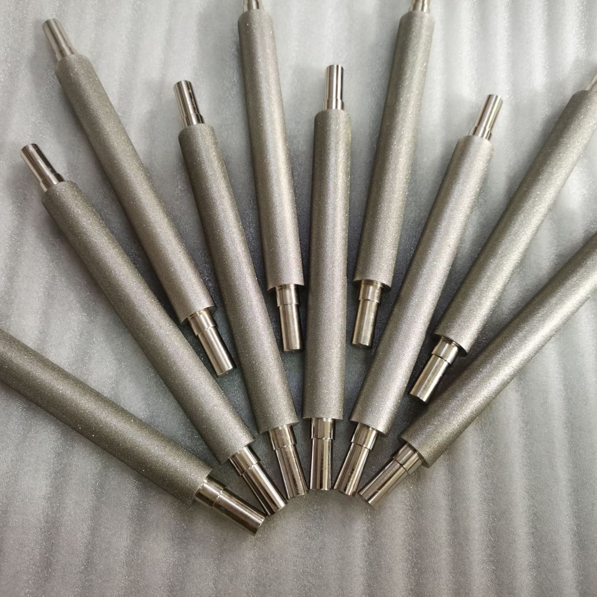 卧式金刚石砂轮棒200目金刚砂表面喷涂不锈钢铝合金表面长轴镀砂