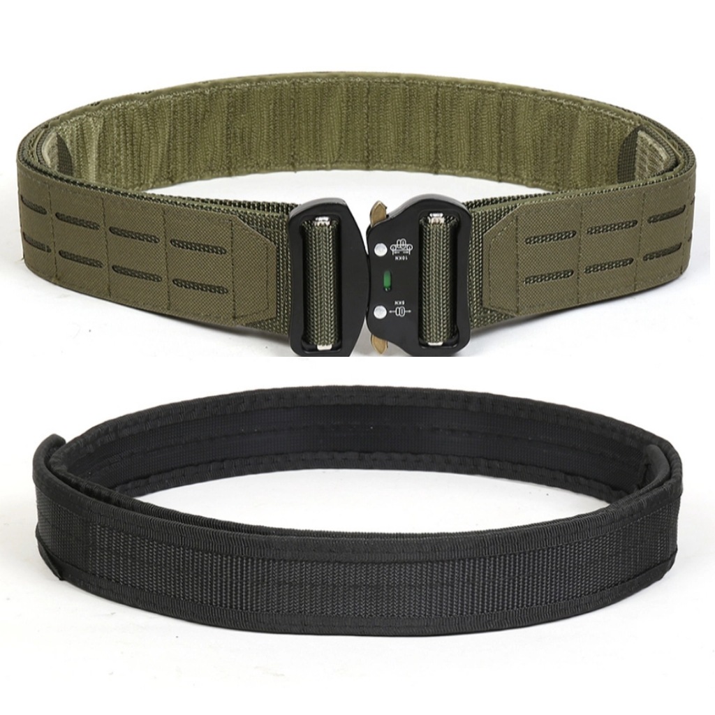 Cinturón Táctico de Doble Capa de Amazon, Cinturón Multifuncional Simple de Liberación Rápida para Entusiastas Militares, Cinturón Tejido para Hombre en Existencia
