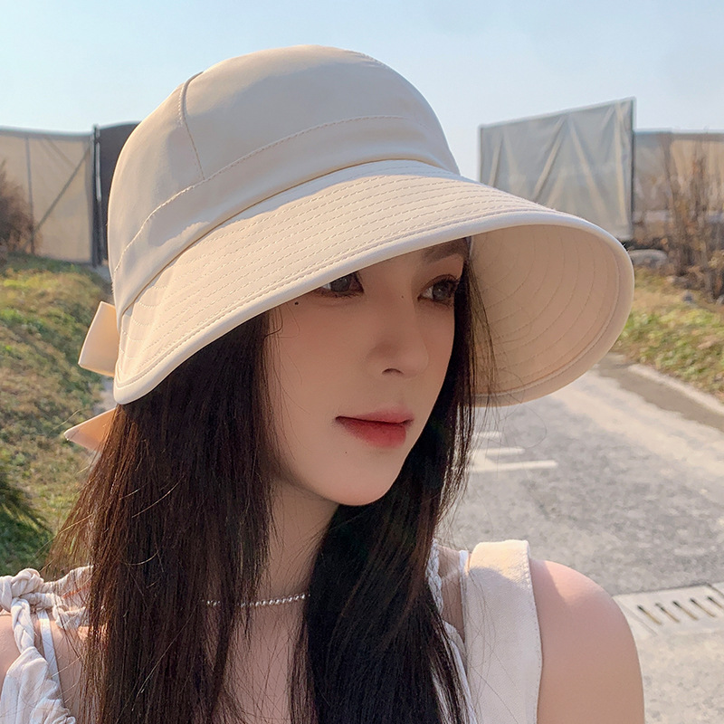 Women's Bowknot Duckbill Cap Sun Hat With Uv Protection_voghion.com