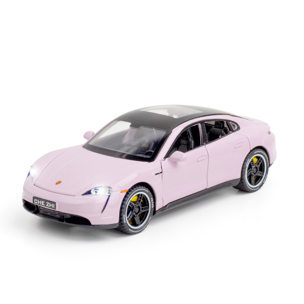 （盒裝）仿真1比 Taycan合金跑車模型擺件玩具直播推薦代發