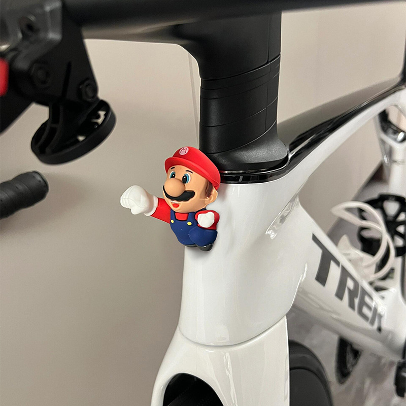 ロードマウンテンバイク装飾小物アクセサリー人形人形かわいい小さな装飾品電気自動車ステッカー 3D 立体|undefined