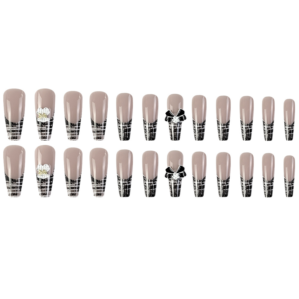 Ventas transfronterizas elegantes manicuras de cuadrícula dulce arco decoración de uñas de moda universal de pájaros para usar uñas