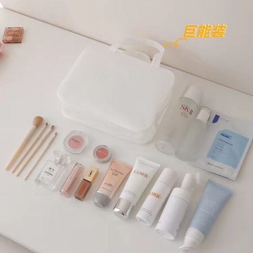 Travel cosmetic bag waterproof storage bag transparent college student dorm life good item shower supplies set toothbrush bag