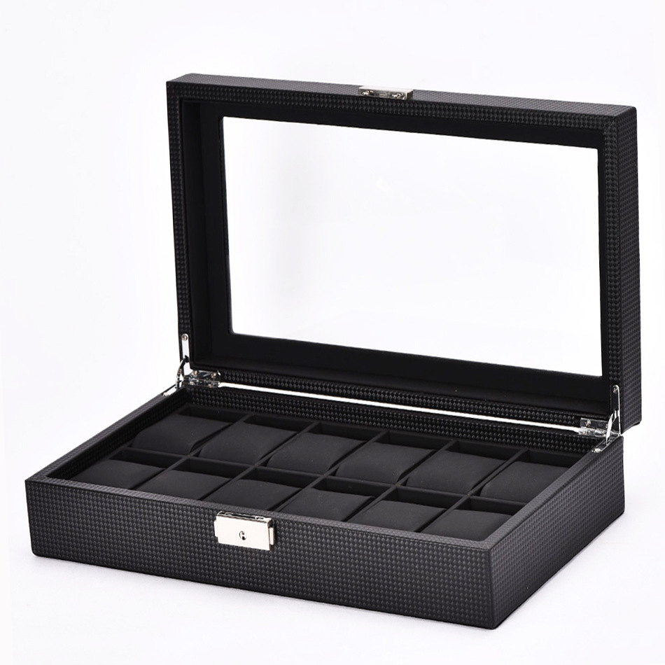 Caja Organizadora de Relojes, Joyas y Lentes de Madera para Almacenamiento y Exhibición