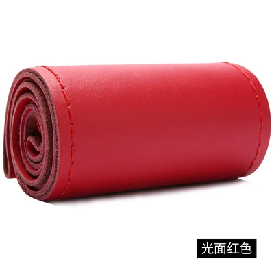 Steering wheel cover | cover - smooth-red-38cm
