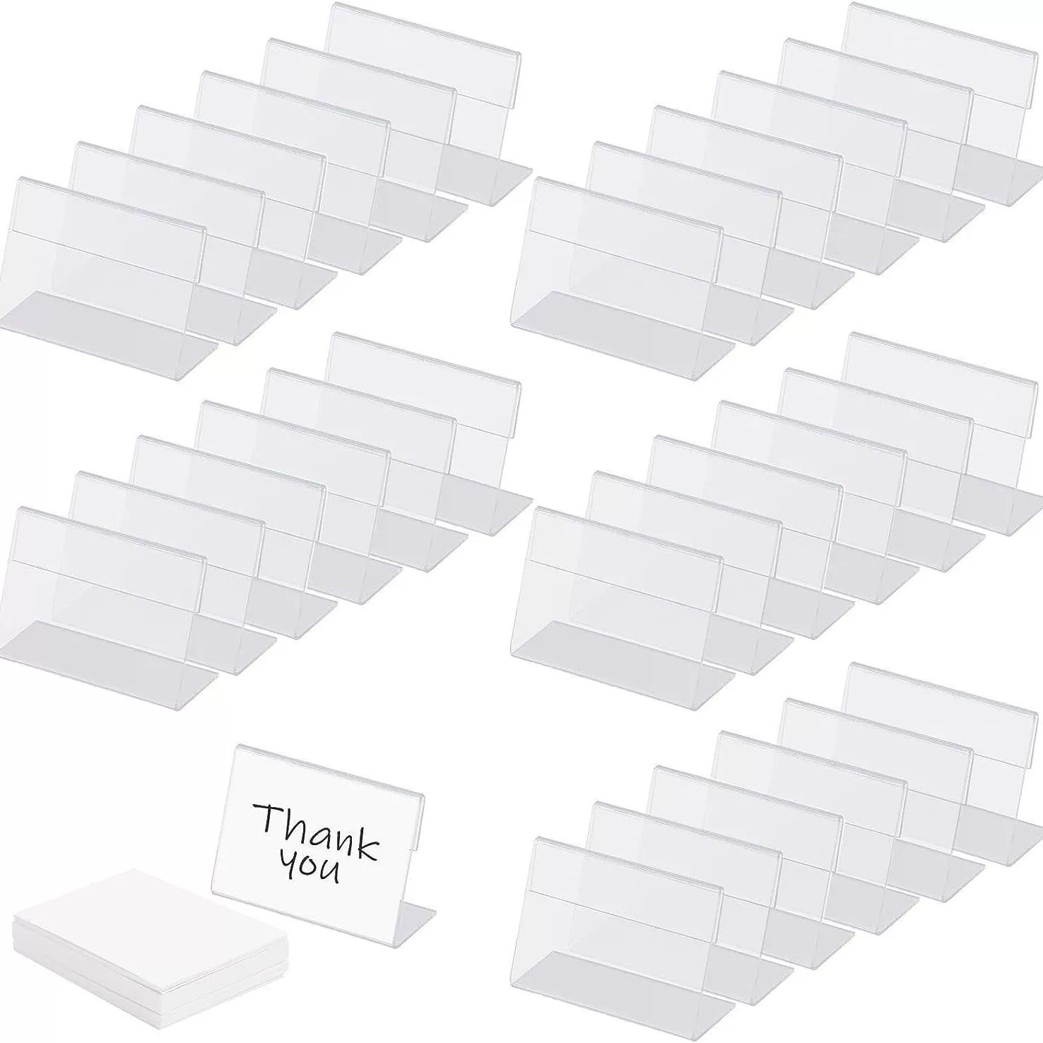 Трансграничный в наличии L-образный акриловый Настольный держатель для этикеток для карт, стираемая и заменяемая цена, визитная карточка, настольная карта