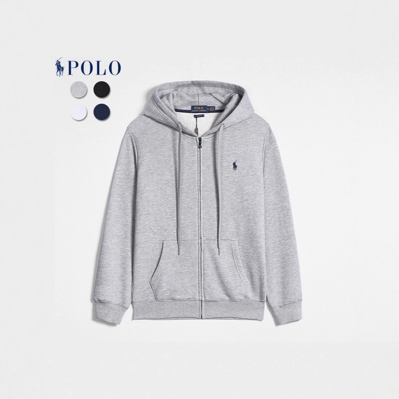2026 Cross-Border Men's Sweatshirt with Rl Embroidery, Spring and Autumn Style, Hooded Zip-Up Sweatshirt, Casual Embroidered Pony, Solid Color Sports 2026 Cross-Border Men's Sweatshirt with Rl Embroidery, Spring and Autumn Style, Hooded Zip-Up Sweatshirt, Casual Embroidered Pony, Solid Color Sports
