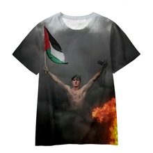 跨境民族男士T恤跨境服装欧美男装圆领3D数码印花男士短袖T恤