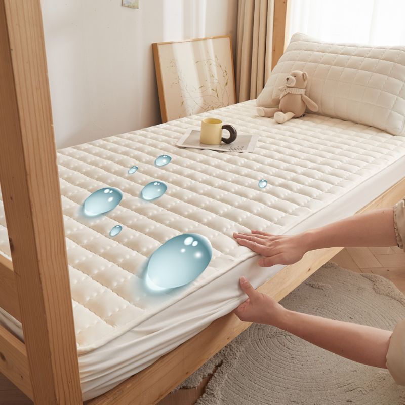 Cuadrícula curvada de hoja de cama impermeable - blanco lechoso