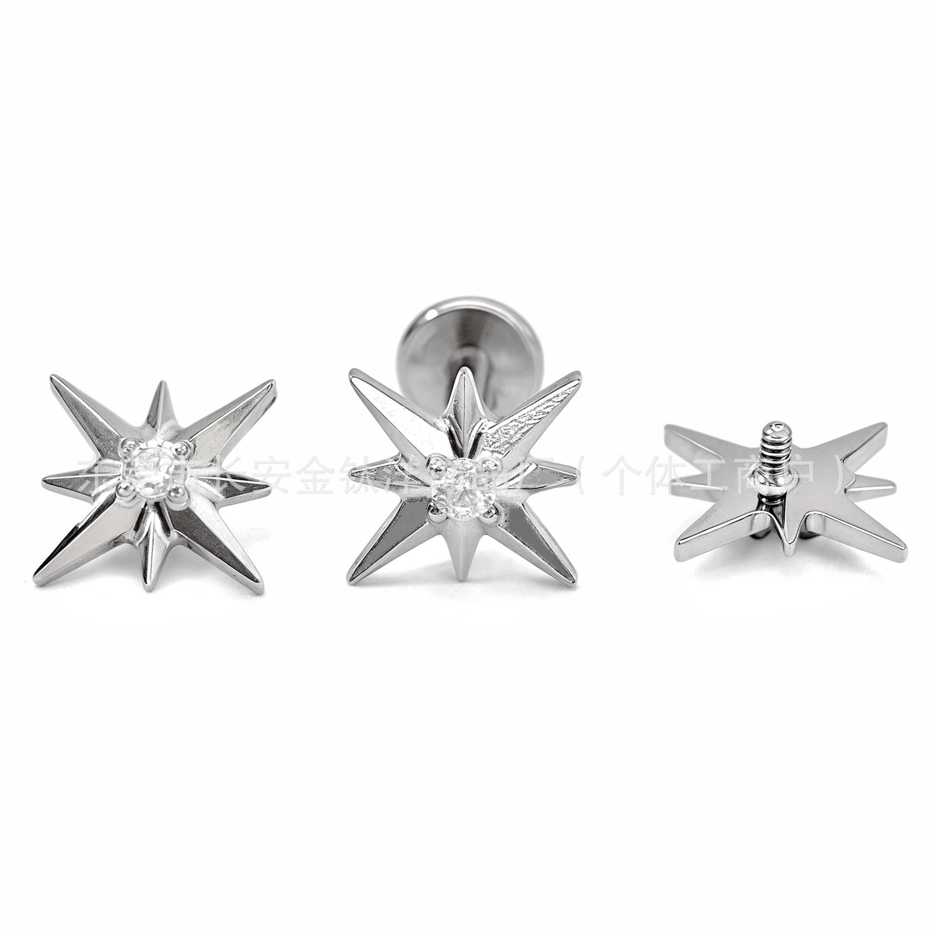 Labret piercing jewelry detail image