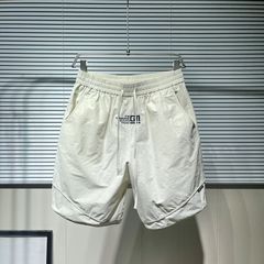 2024年夏トレンドブランド刺繍入りワークショーツメンズカジュアルルーズフィット5分丈パンツトレンド速乾ビーチショーツ