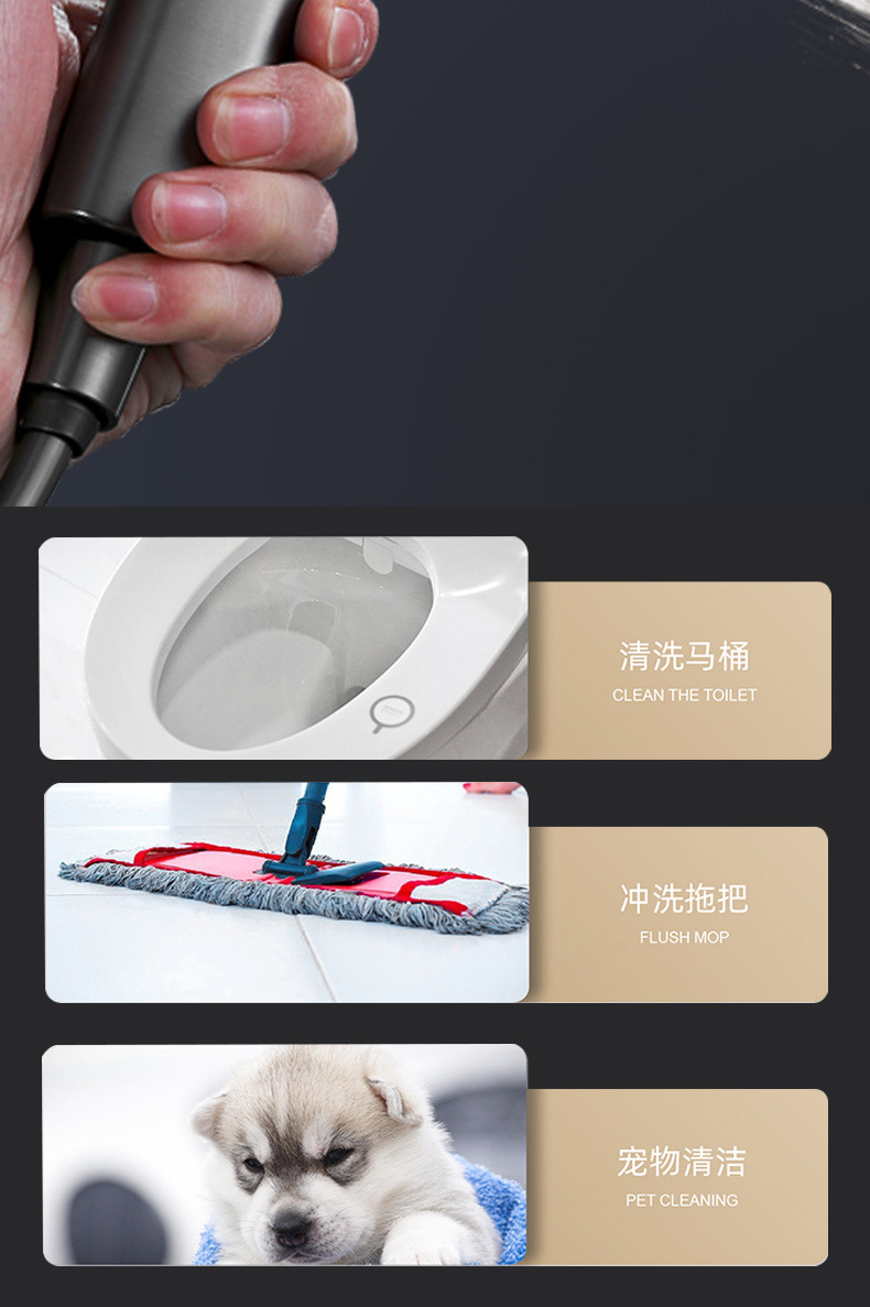 Gun ash complete set of shower head, bathroom constant temperature digital display ambient light, shower head, pressurized nozzle, bathroom complete set wholesale undefined
