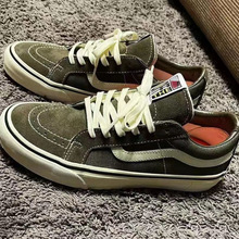 高版本万斯SK8 low棕色女款低帮帆布鞋休闲鞋男款复古经典滑板鞋