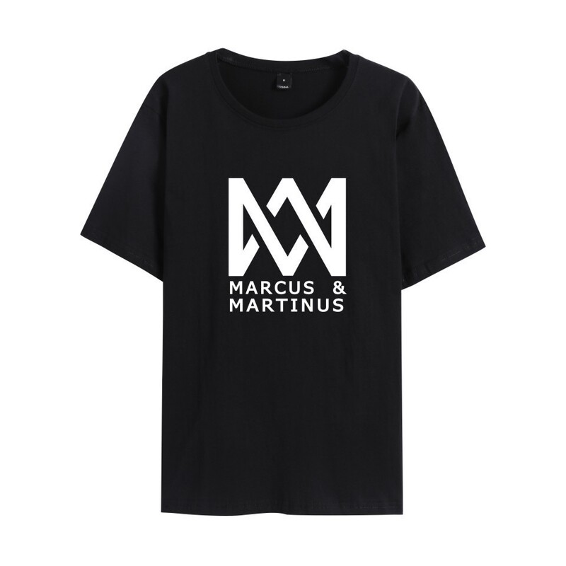New Trendy Hot Search Marcus and Martinus Norwegian Twin Singers Men and Women Short-sleeved T-shirts