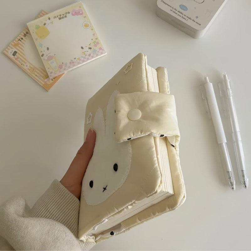 韩系米菲兔书衣A6手作布艺手帐本高颜值ins风学生日记事笔记本子|undefined