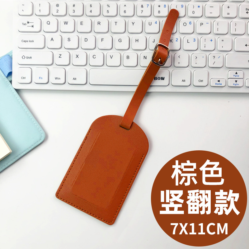 Transfronterizo spot multicolor, dos tipos de tapa plana, tarjeta de embarque de cuero gruesa con firma impresa en papel, tarjeta de equipaje pu