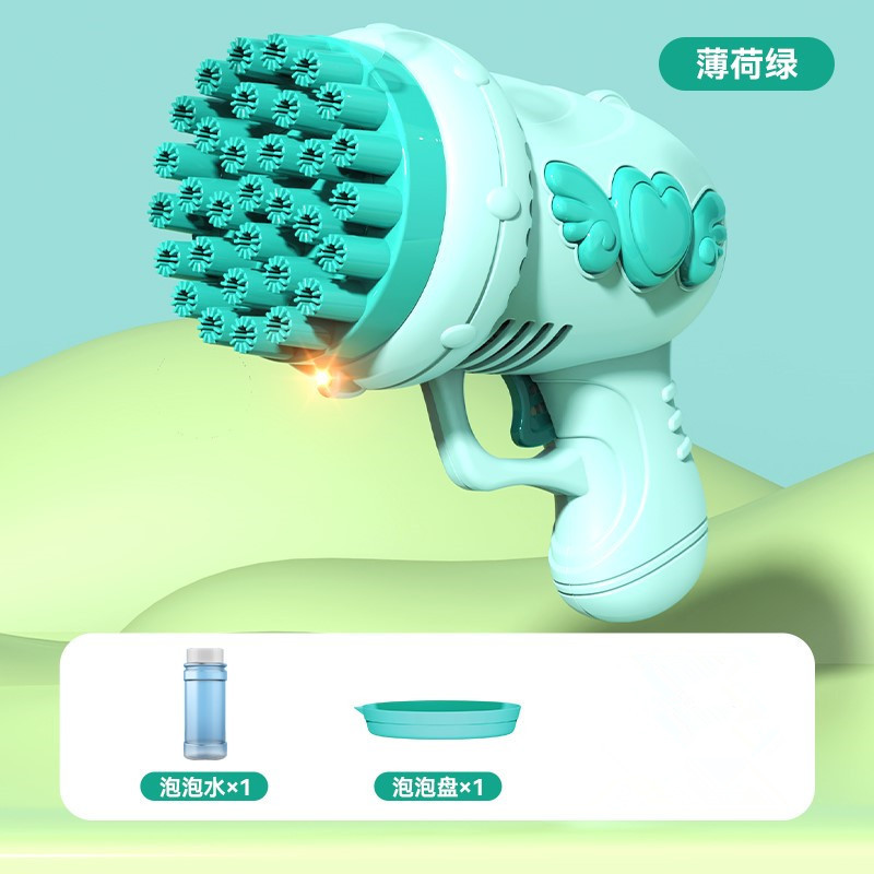 32홀 엔젤 버블건 그린(OPP백) 액체형(배터리 미포함)