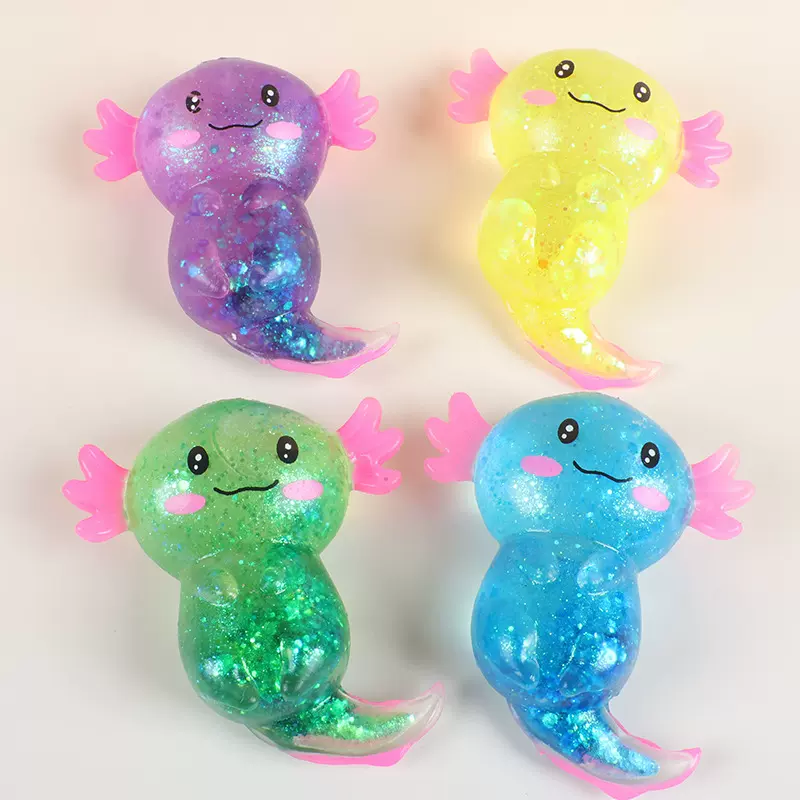 跨境批发创意解压新神器可爱蝾螈捏捏乐小孩礼物慢回弹减压小玩具