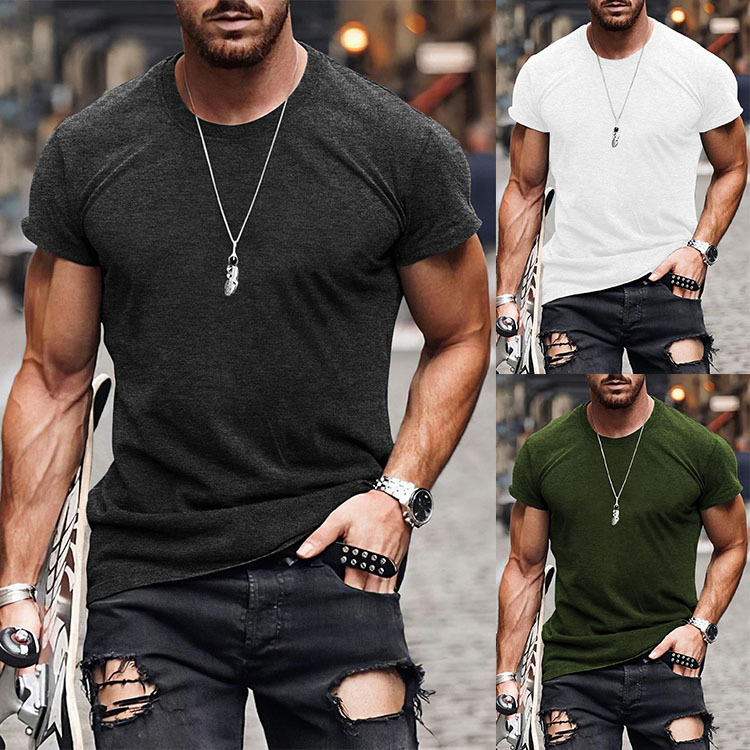 210g Weight Short Sleeve Sleeve Length Pullovers Placket Type Regular Sleeve Sleeve Type Cotton Fabric Type Long Top Length T-shirt Tops Type Daily Occasion Round Neck Neckline Loose Fit Type Solid Color Pattern Summer Season Men's Gender Printing Design Streetwear Style Men's Solid Color Streetwear Round Neck Short Sleeve Loose Men's T-shirt 2