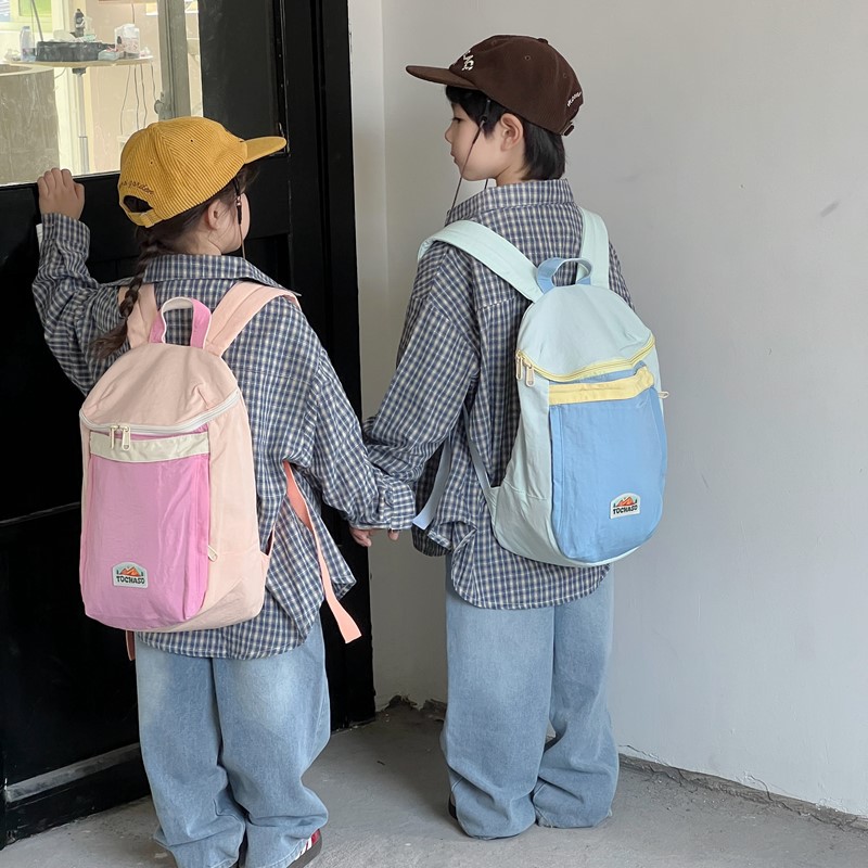 Mochila para niños jardín de infantes coreano simple mochila para hombres y mujeres de gran capacidad para estudiantes de primaria al aire libre mochila ligera