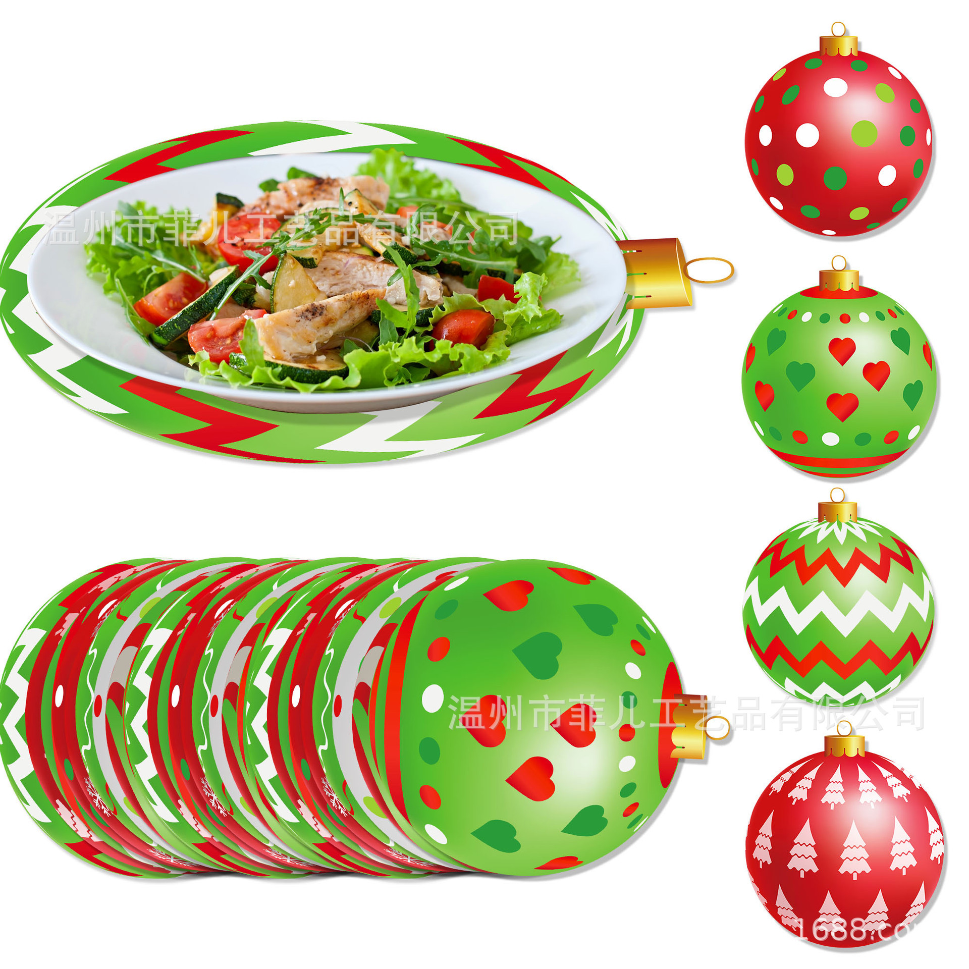 Ca174 Christmas Light Bulb Decoration Shaped Placemats Party Decoration Tableware Christmas Disposable Placemat Paper