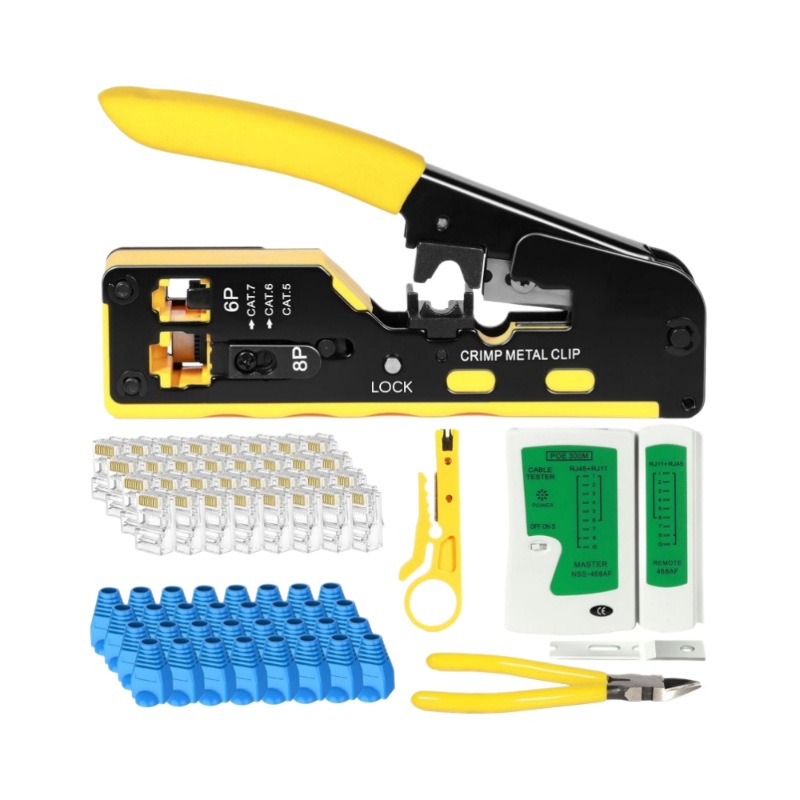 Traje de herramientas domésticas transfronterizas multi-función de red que prensa Alicates de alambre prueba de reparación hoja de desmontaje alicates de agua