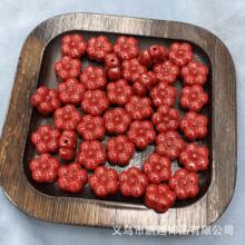 仿珊瑚 12.5MM胖面梅花 彩色贝壳粉压DIY发饰项链手链配饰批发