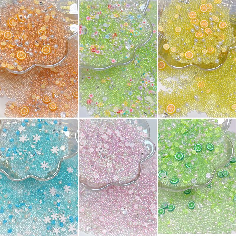 Crystal epoxy diy magic color water bubble beads UV glue quicksand filler sealing material imitation water bubble non-hole small beads
