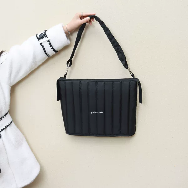 Space Cotton Computer Bag 14 Inch Women's Shoulder Stripe Shockproof Anti-filling Protection Notebook Large Capacity Comforter Bag