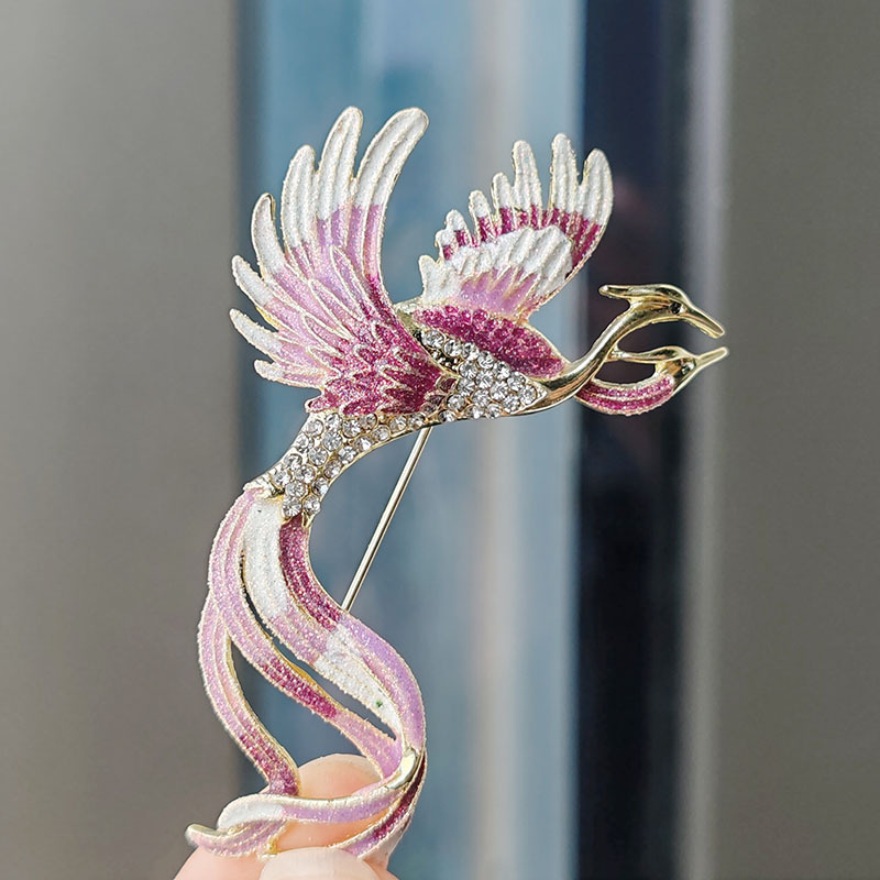Brooches Classification Holiday, Daily Occasion Chinoiserie Retro Ethnic Style Pin Phoenix Alloy Plating Unisex Brooches