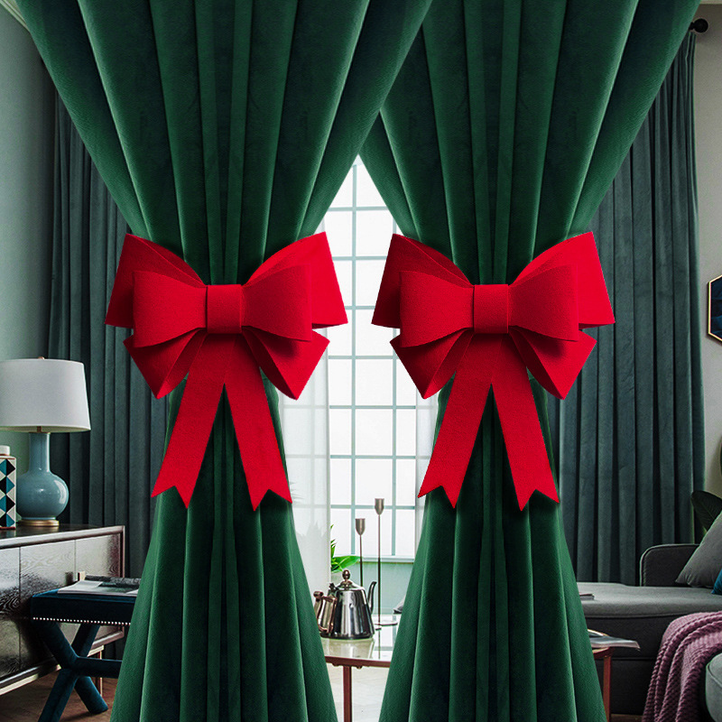 Xiaohongshu Internet celebrity wedding preparation decoration ins wedding room layout wedding supplies large new room curtain bow tie