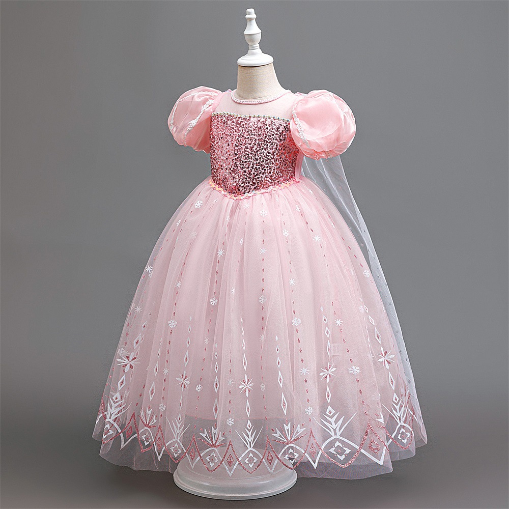 Vestido DE LOS NIÑOS vestido de princesa Frozen 2 niñas Aisha lentejuelas vestido de copo de nieve Frozen vestido de soplo