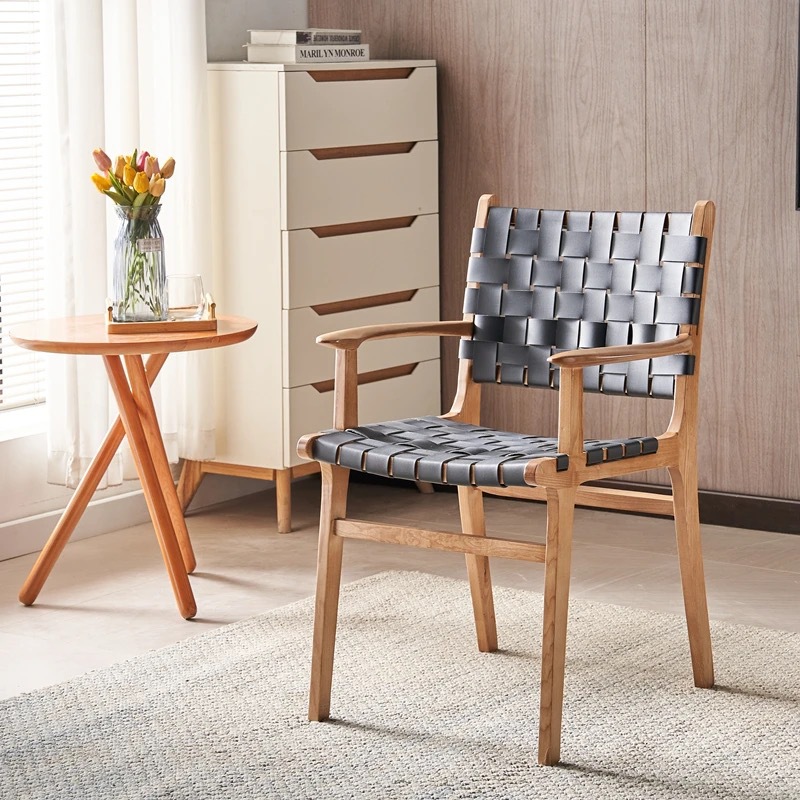 Silla de comedor minimalista italiana silla de cuero silla de comedor casera silla de mesa de escritorio nórdica silla de mahjong hotel