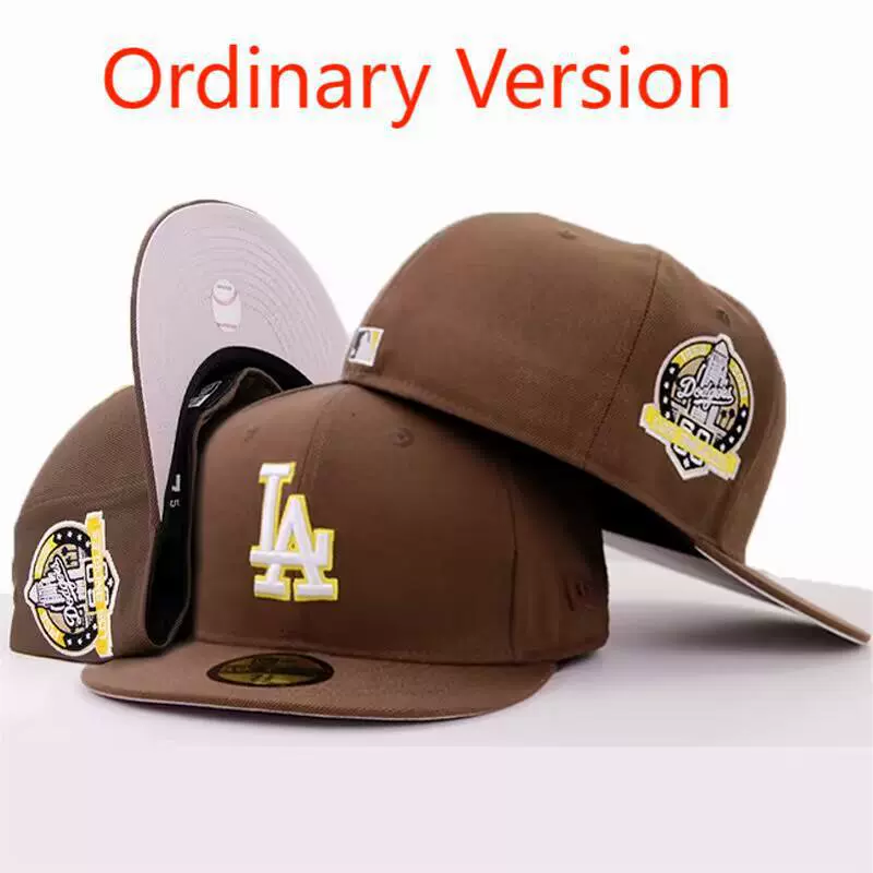 Шапка со сдержкой эмблемой LA Los Angeles Dodgers, закрытая кепка, бейсболка с солнцезащитной защитой, готовая к продаже, оптом