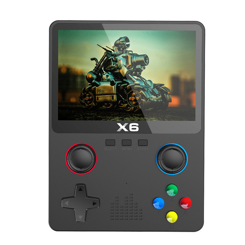 Consola de juegos portátil X6 doble joystick HD pantalla grande GBA arcade nivel de fiebre simulador doble switch portátil