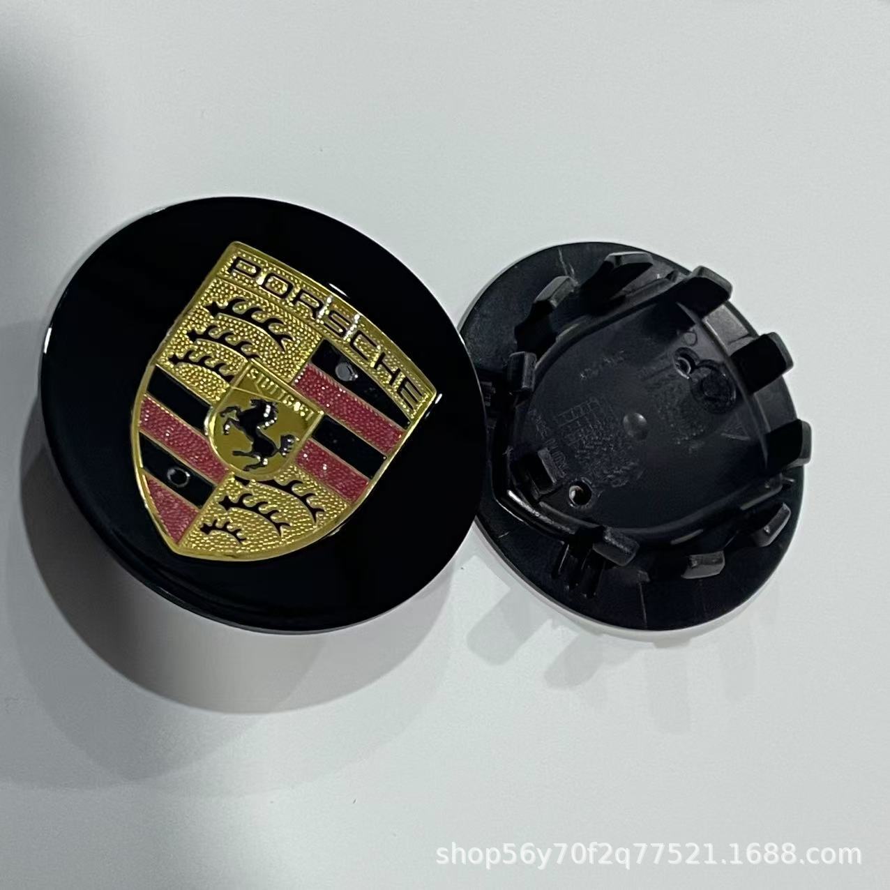 Suitable for Porsche Original Car Hub Cap Center Cap Various Series 76mm 65mm Elegant Black Bright Silver Matte Silver Gray Color