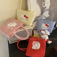 ハローキティ刺繍ドーパミンハンドバッグ新しいかわいいカジュアル多用途超かわいいサマーバッグ