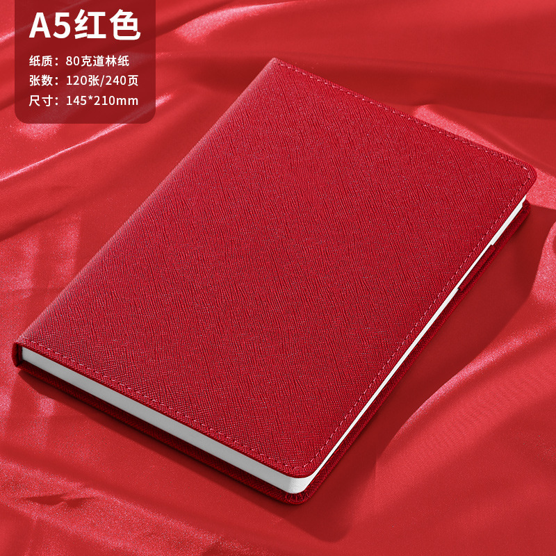 A5-Red-240페이지(버클 없음 + 펜 삽입)