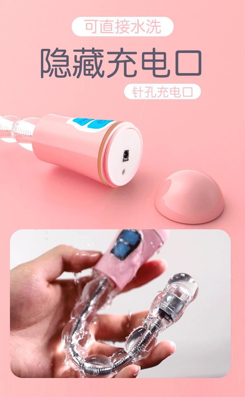 Pink TPE Anal Beads for Adults, Easy-Clean Transparent Design — detail image 19