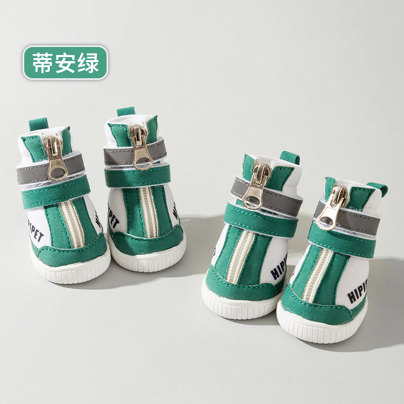 Perro otoño invierno grueso calentamiento antideslizante desgaste zapatos deportivos de nieve del noreste zapatos para perros zapatos para mascotas