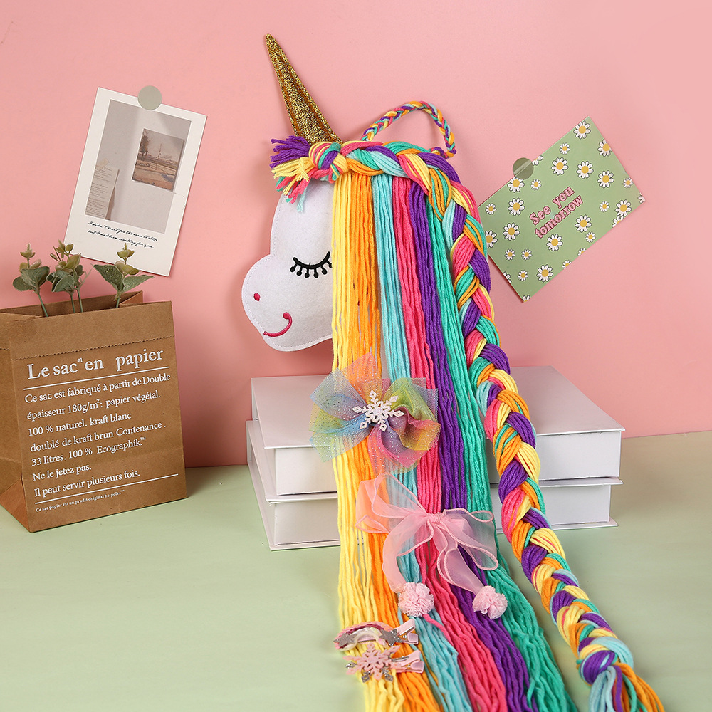 Cartoon Style Unicorn Felt Wool Wall Hanging 1 Piece display picture 5