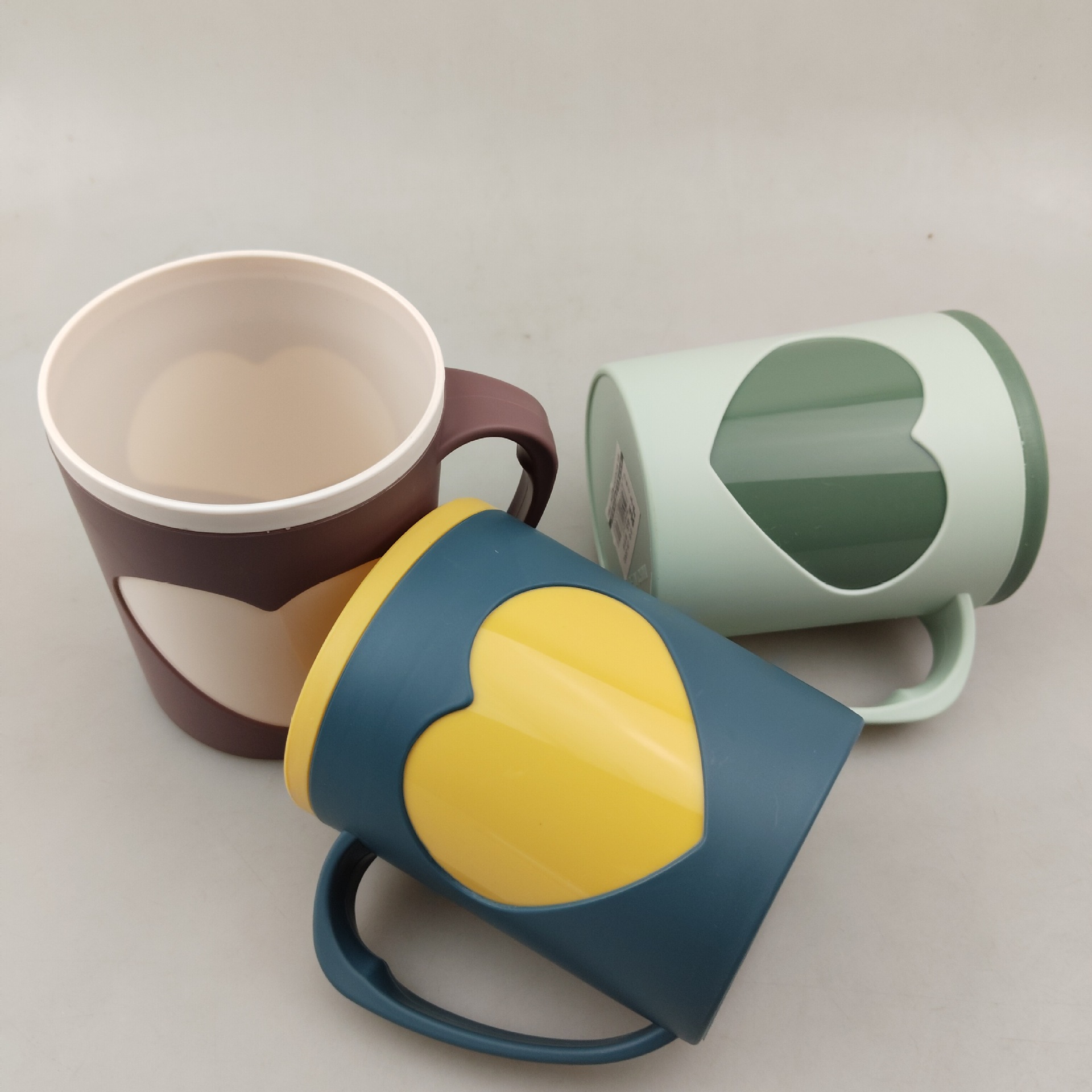 Juego de 2 vasos para cepillos de dientes de doble capa, gruesos, para parejas