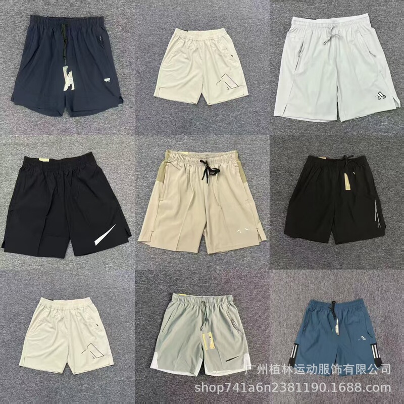 Sports Shorts, Summer Thin Style, Training Woven Running Track and Field Loose Fit, Breathable, Quick-Drying, Casual Five-Point Shorts