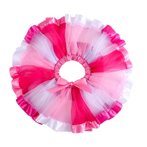 D Western Semi-Body Skirt Rainbow Skirt Net Fabric Tutu Dress Dance Dress Princess Skirt Colorful Skirt