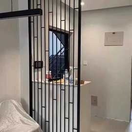 现代简约铁艺隔断屏风新式隔断花格金属格栅镂空家用商用屏风隔断