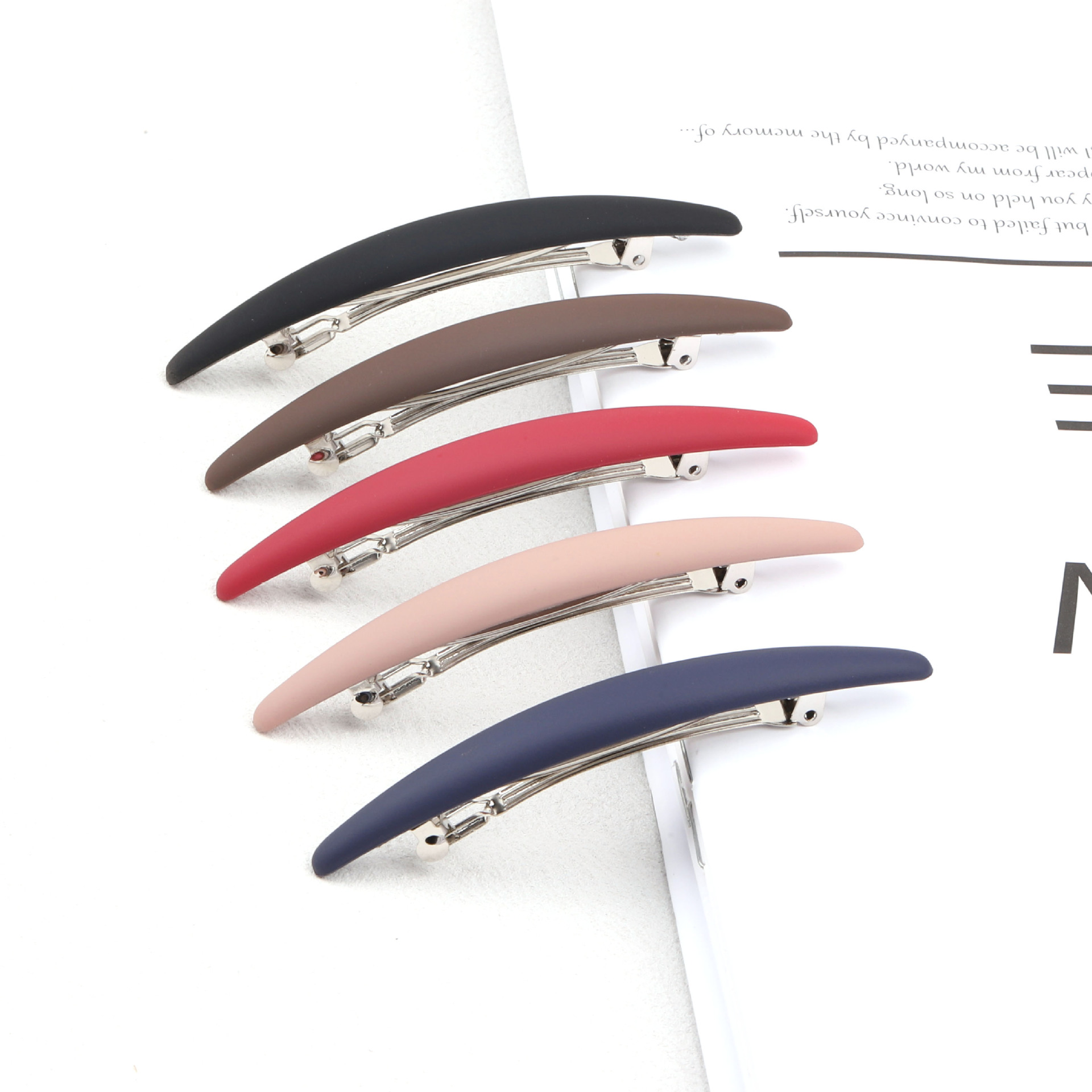 Cross-border fine half-hair simple women's hair clip clip clip back head clip spring clip horizontal clip ponytail clip horizontal clip