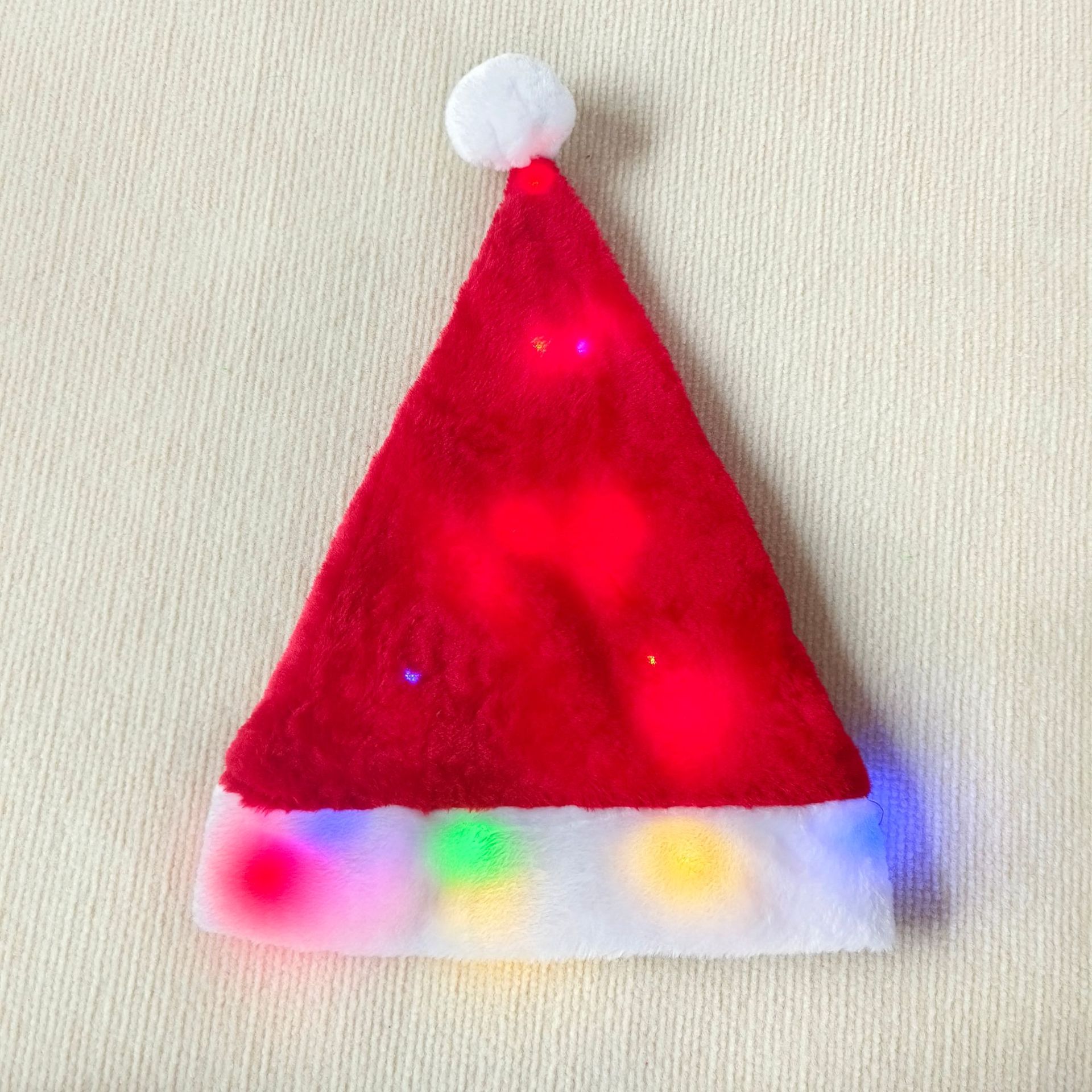 Gorras de navidad brillantes de navidad gorra de regalo de decoración de navidad estuche de batería n. ° 5 gorra de navidad gorra de navidad personalizada