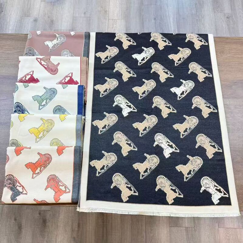 她信跨境秋冬植物印花佩斯纹利花朵图案ins风设计感围巾scarves|undefined